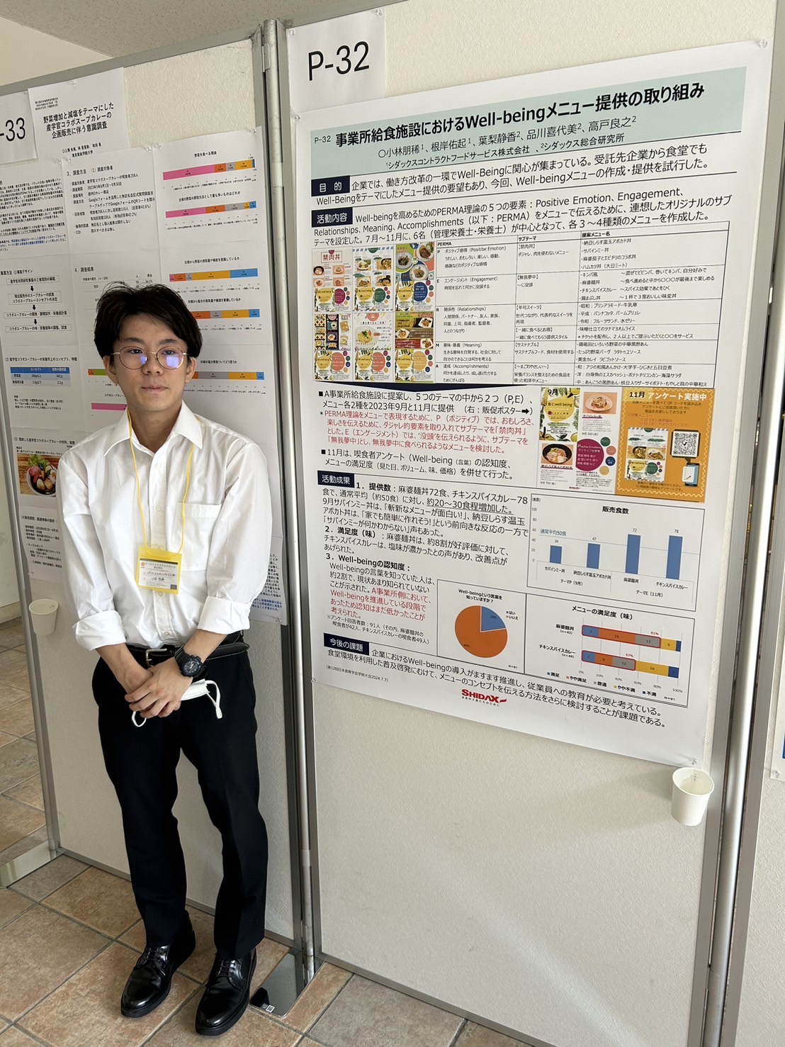 事業所給食施設におけるWell-Beingメニュー提供の取り組み  小林朋稀１、根岸佑起１、葉梨静香2、品川喜代美2、高戸良之2  1シダックスコントラクトフードサービス（株）,2シダックス総合研究所