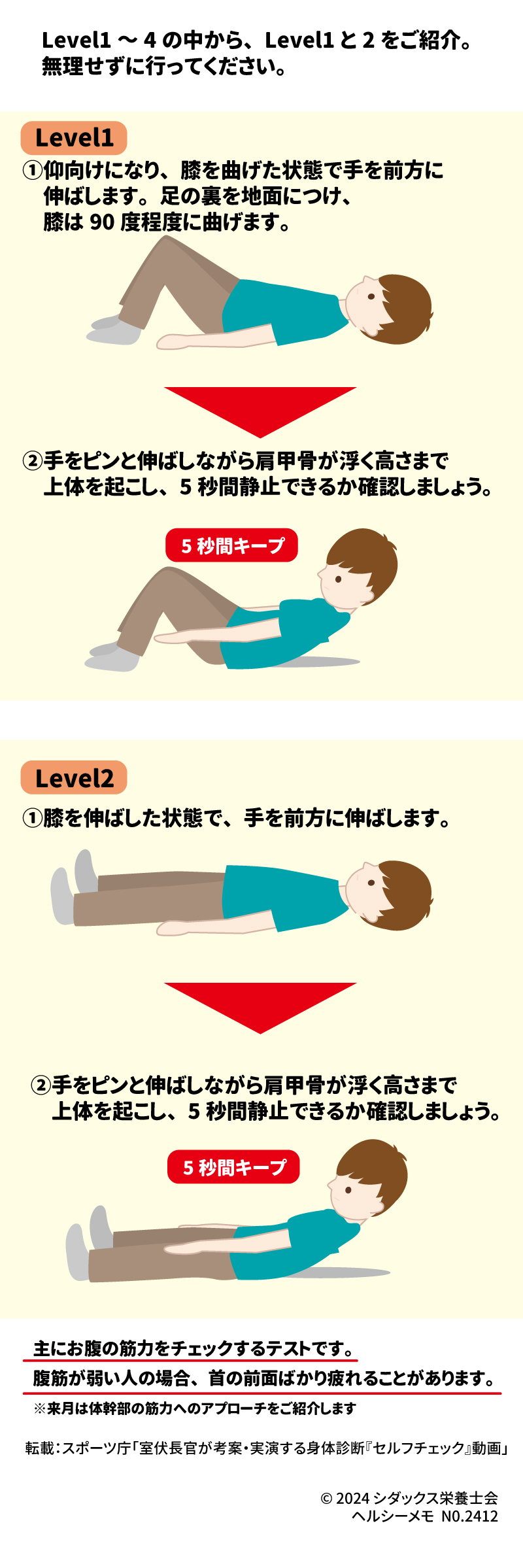 セルフチェック！体幹部の筋力 | シダックスのコラム