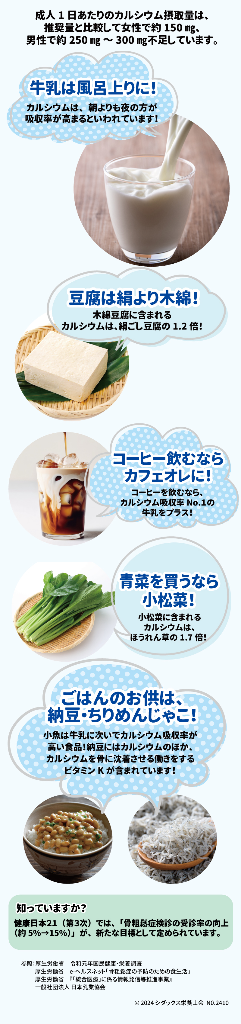 カルシウムどうやってとる？ | シダックスのコラム