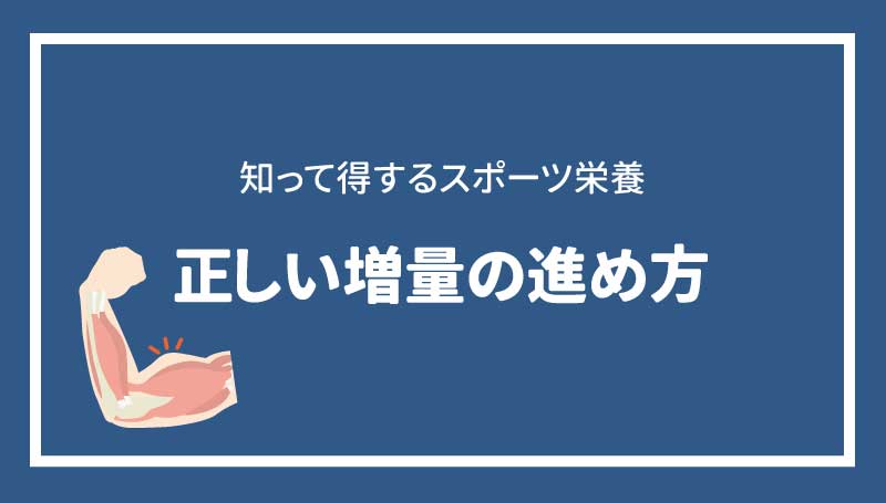正しい増量の進め方